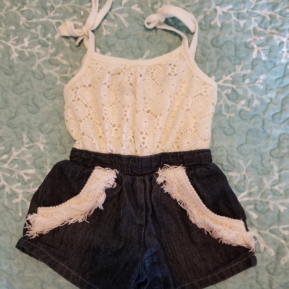 Blue and White romper